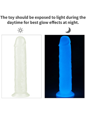 LoveToy: Lumino Play, Glow-in The-Dark Dildo, 21 cm