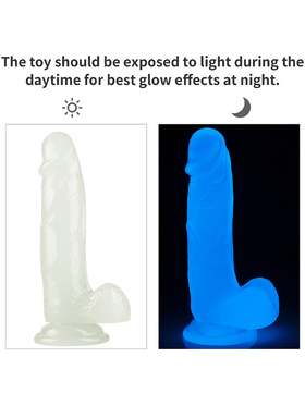 LoveToy: Lumino Play, Glow-In-The-Dark Dildo, 19 cm