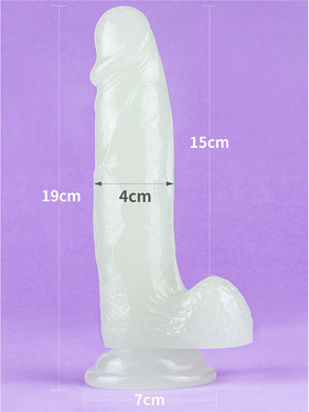 LoveToy: Lumino Play, Glow-In-The-Dark Dildo, 19 cm