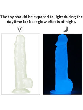 LoveToy: Lumino Play, Glow-In-The-Dark Dildo, 22 cm