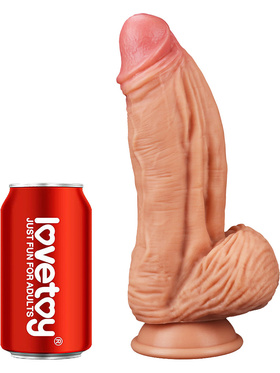 LoveToy: Dual-Layered Silicone Cock, 25 cm, light