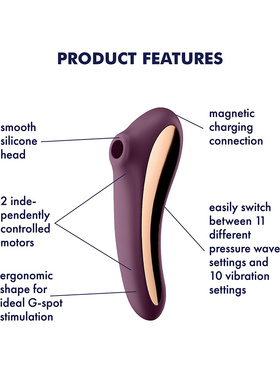 Satisfyer: Dual Kiss, Air Pulse Vibrator, purple