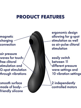 Satisfyer: Curvy Trinity 4, Air Pulse Vibrator, black