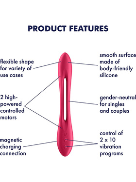 Satisfyer: Elastic Joy, Multi Vibrator, red