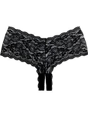  Allure Adore: Candy Apple Lace Panties, black, One Size