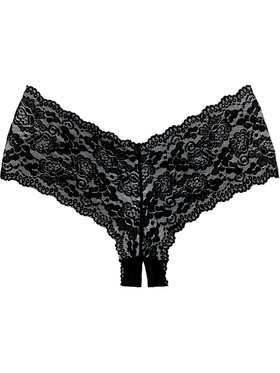  Allure Adore: Candy Apple Lace Panties, black, One Size