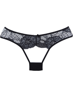 Allure Adore: Crotchless Lace Panties, black, One Size