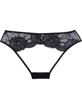 Allure Adore: Crotchless Lace Panties, black, One Size