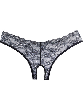 Allure Adore: Crotchless Lace-Panties, black, One Size