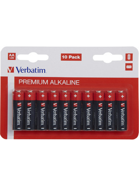 Verbatim Batteries: Premium, AA (LR6), 1,5V, Alkaline, 10-pack