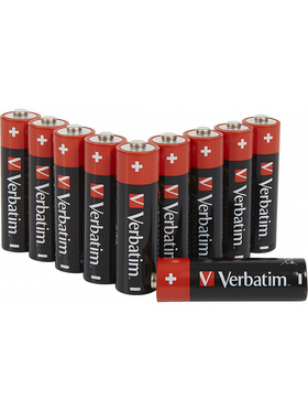 Verbatim Batteries: Premium, AA (LR6), 1,5V, Alkaline, 10-pack