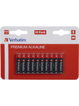 Verbatim Batteries: Premium, AAA (LR3), 1,5V, Alkaline, 10-pack