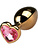 EasyToys: Metal Butt Plug No. 7 with Heart, medium, gold/pink