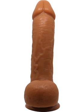 Beautiful Johnson: Realistic Dildo with Suctioncup, 22 cm, dark