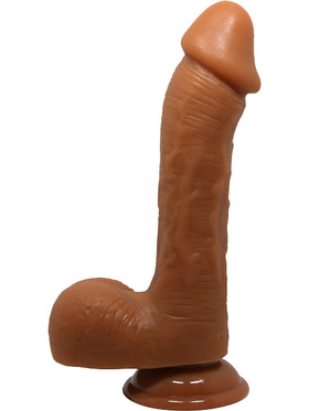 Beautiful Johnson: Realistic Dildo with Suctioncup, 22 cm, dark