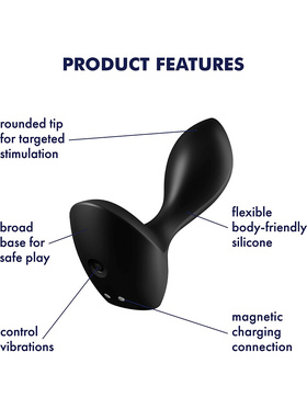 Satisfyer: Backdoor Lover, Plug Vibrator, black