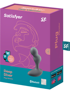 Satisfyer Connect: Deep Diver, Plug Vibrator, grey