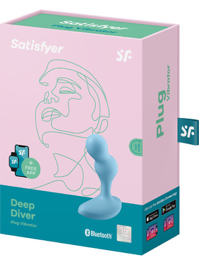 Satisfyer Connect: Deep Diver, Plug Vibrator, blue