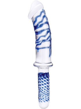 Glas: Realistic, Double Ended Glass Dildo with Handle