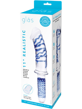 Glas: Realistic, Double Ended Glass Dildo with Handle