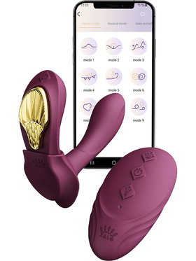 Zalo: Aya Wearable Vibrator with Remote control, purple