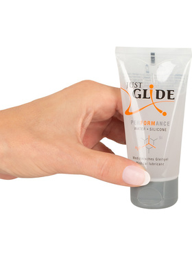 Just Glide: Performance, Water- och Silicone-based Lubricant, 50 ml