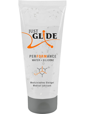 Just Glide: Performance, Water- och Silicone-based Lubricant, 200 ml