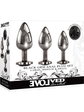 Evolved: Black Gem Anal Plug Set