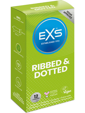 EXS Ribbed & Dotted: Comdoms, 12-pack 