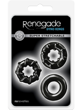 NSNovelties: Renegade, Dyno Penis Rings, black