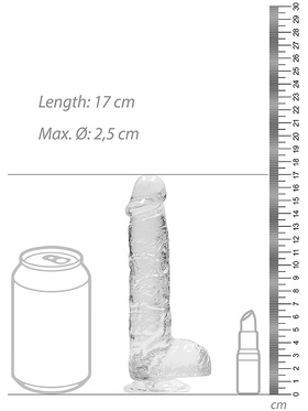 RealRock: Crystal Clear Realistic Dildo, 15 cm