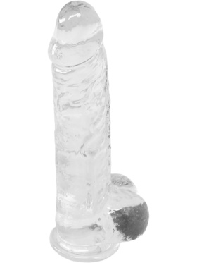 RealRock: Crystal Clear Realistic Dildo, 22 cm