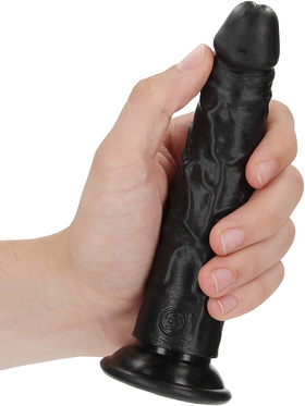 RealRock: Slim Realistic Dildo, 15,5 cm, black