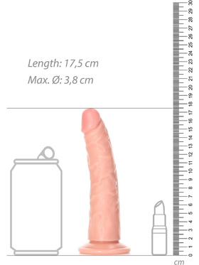 RealRock: Slim Realistic Dildo, 15,5 cm, light