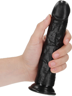 RealRock: Curved Realistic Dildo, 18 cm, black