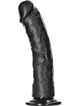 RealRock: Curved Realistic Dildo, 20.5 cm, black