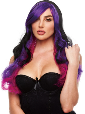 Pleasure Wigs: Brandi Peruk, black/purple/pink