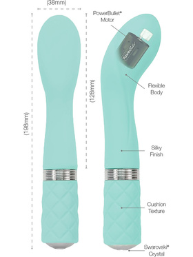 Pillow Talk: Sassy, Luxurious G-Spot Massager, turquoise