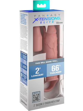 Fantasy X-Tensions Elite: +5 cm Silicone X-Tension with Strap, light