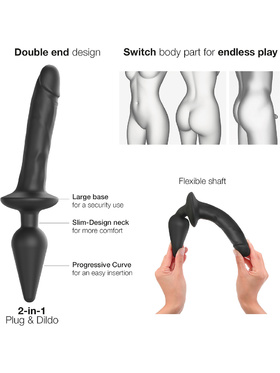 Strap-On-Me: Switch Plug-In Realistic Dildo, L