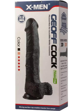 X-Men: Geoff Lifelike Dildo, 30 cm, black