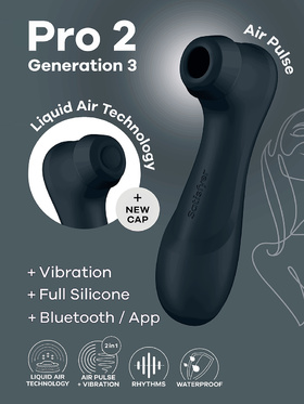 Satisfyer Connect: Pro 2 Generation 3, Double AirPulse Vibrator, black