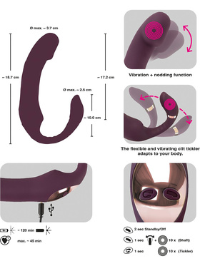 JAVIDA: Nodding Tip Vibrator with Bendable Clit Stimulation