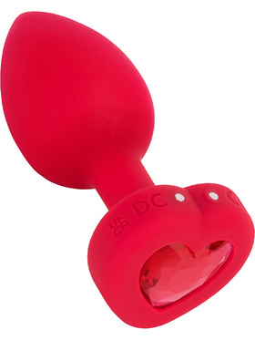 B-Vibe: Vibrating Heart, Remote Control Plug, red