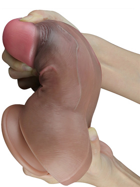 LoveToy: Dual-Layered Silicone Cock, 18 cm, dark