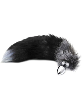 Alive: Black & White Fox Tail, M