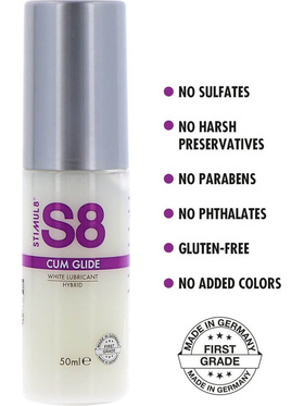 Stimul8: S8 Cum Glide, White Hybrid Lubricant, 50 ml