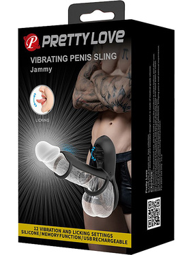 Pretty Love: Jammy, Licking & Vibrating Penis Sling