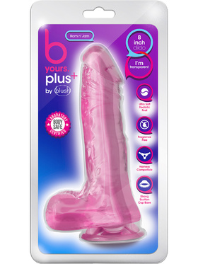 B Yours Plus: Ram n' Jam Dildo, 20 cm, pink