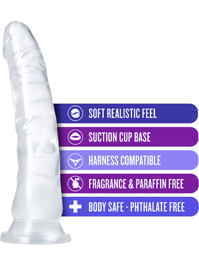 B Yours: Diamond Glisten Dildo, 22 cm, transparent